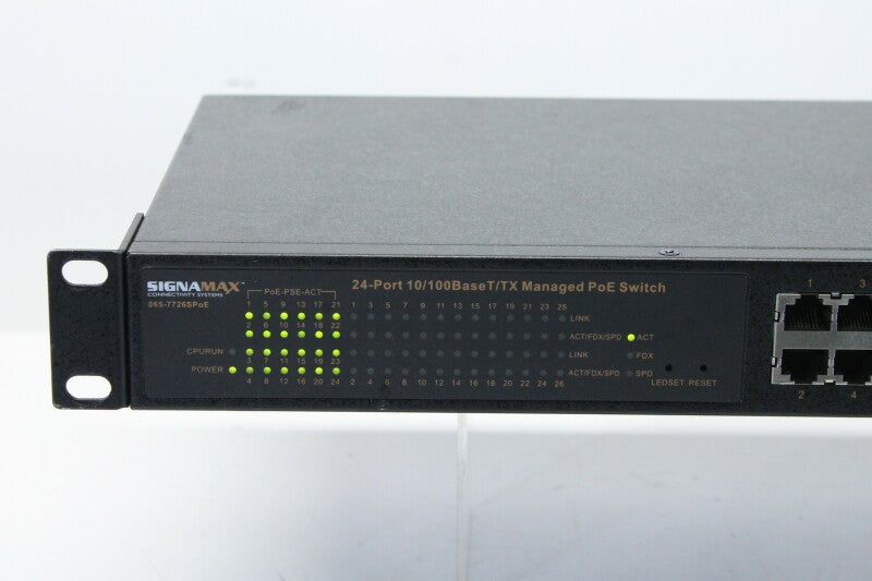 Signamax 065-7726S PoE - 24-Poorts 10/100BaseT/TX Managed PoE Switch