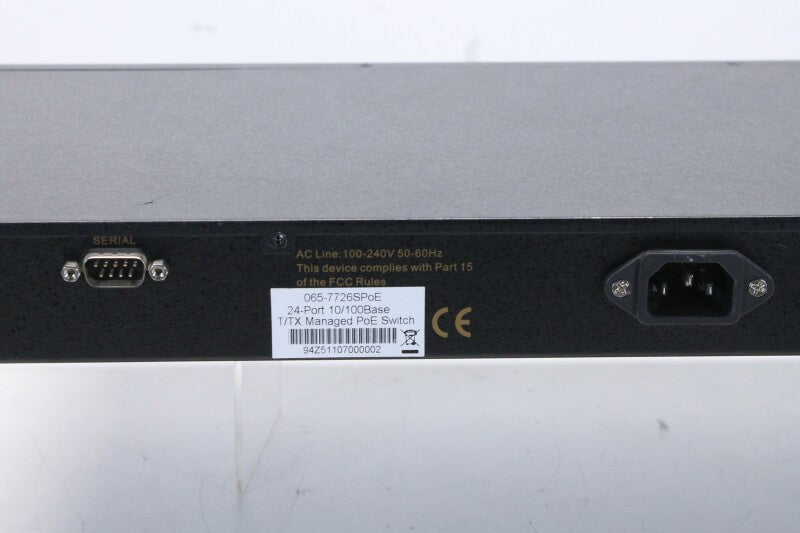 Signamax 065-7726S PoE - 24-Poorts 10/100BaseT/TX Managed PoE Switch