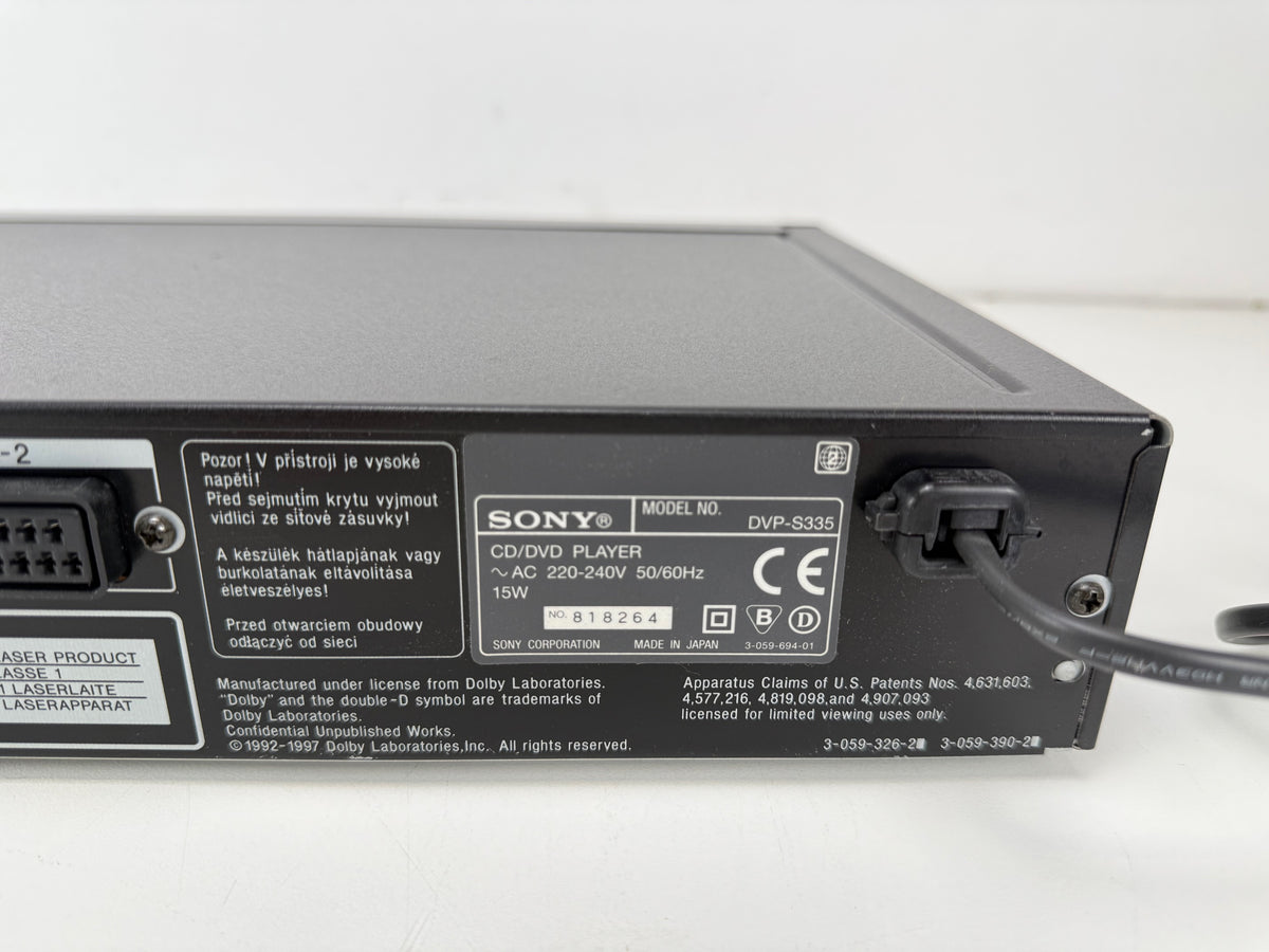 Sony DVP-S335 cd/dvd-speler - Originele handleidingen