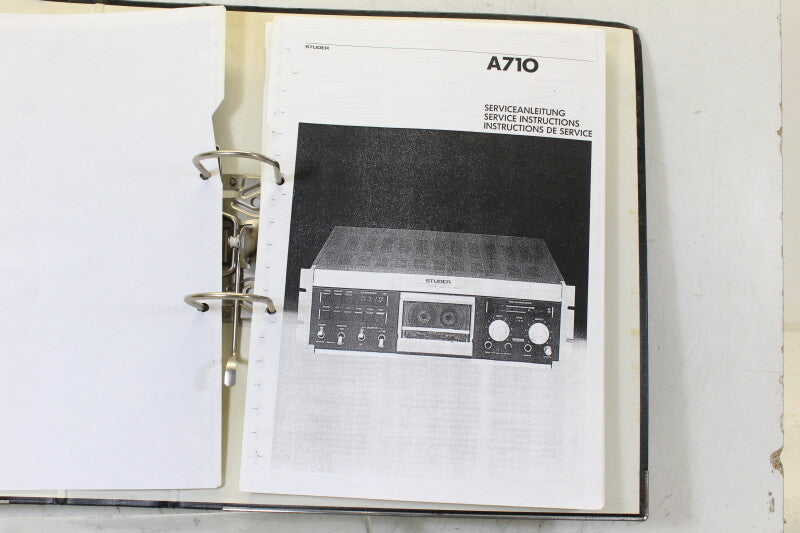 Studer A710 Cassetterecorder Servicehandleiding Kopie