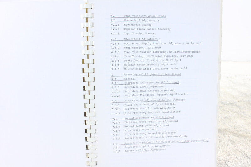 Studer A80 VU servicemanual hoofdstuk 4&7 (nr.2)