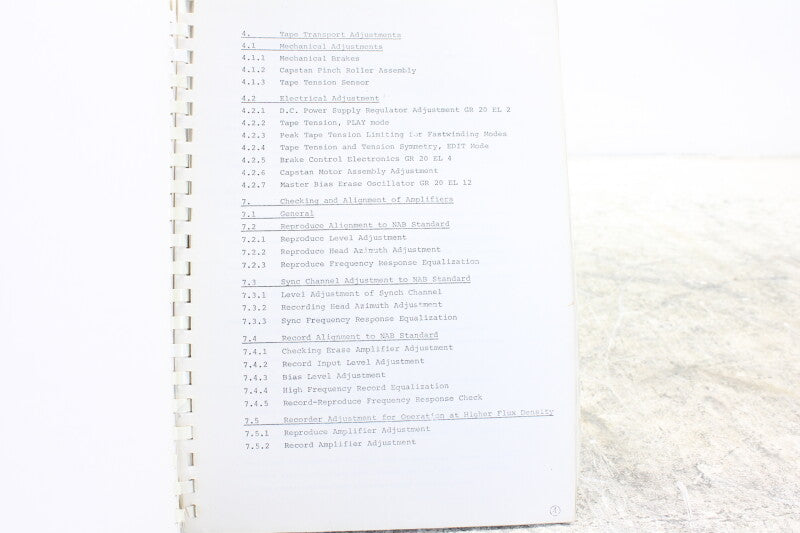 Studer A80 VU servicemanual hoofdstuk 4&7 (No.3)