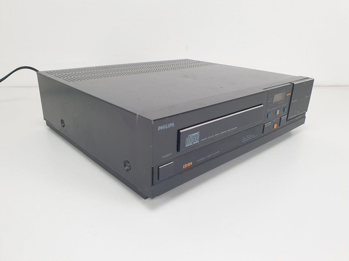 Philips CD104 Vintage cd-speler - Zwart - Volledig werkend