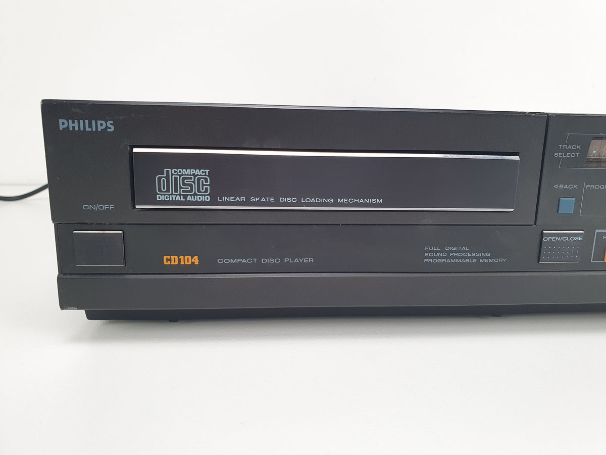 Philips CD104 Vintage cd-speler - Zwart - Volledig werkend
