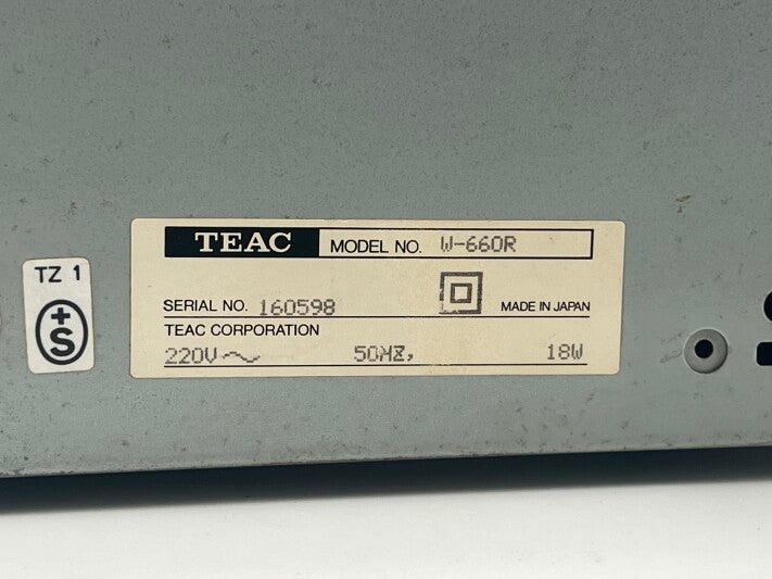 TEAC W-660R - Double Cassette Deck