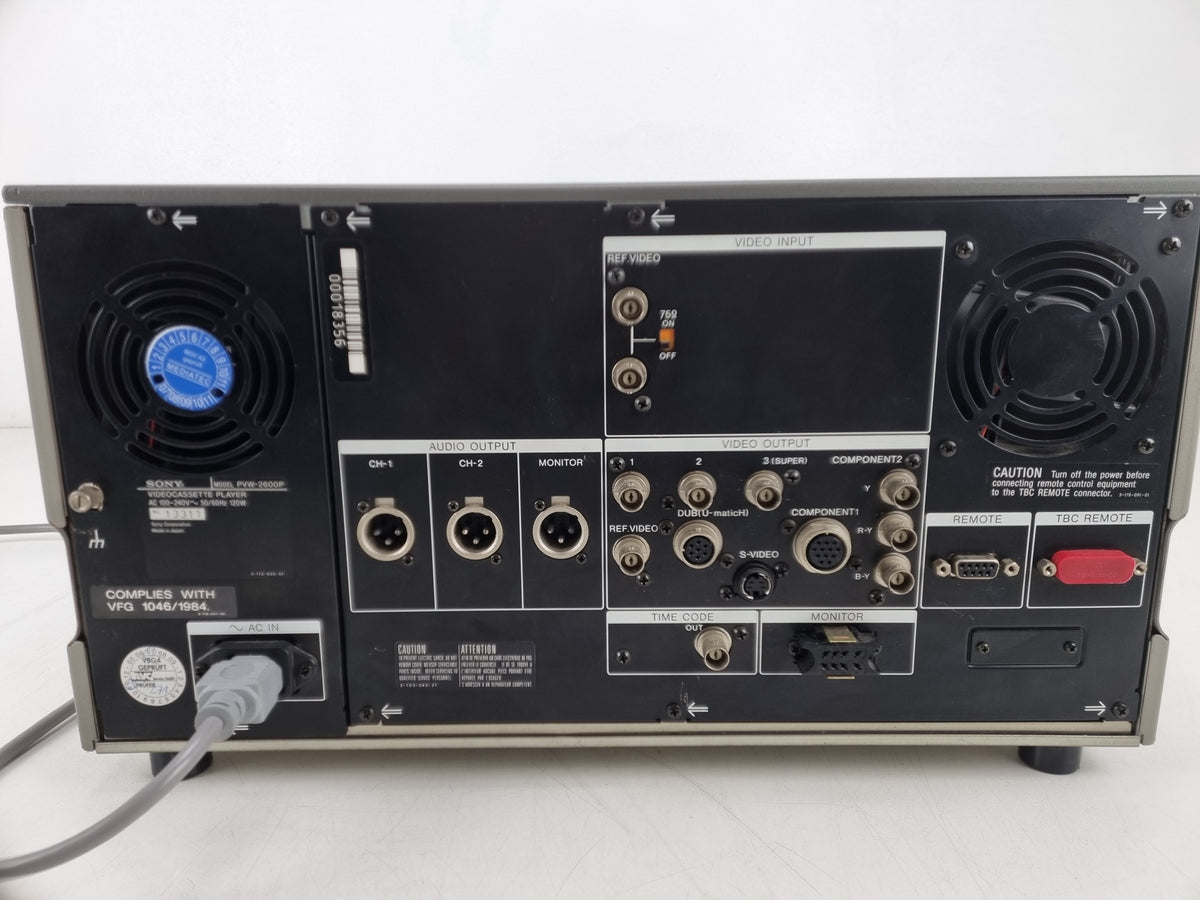 Sony PVW-2600P - BetacamSP videorecorder - Volledig gereviseerd en onderhouden