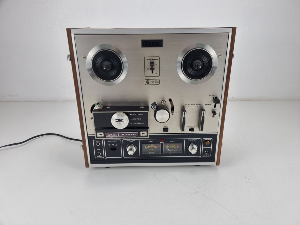 Akai X-201D - 1/4'' bandrecorder - 4 sporen 2 kanalen - Met deksel