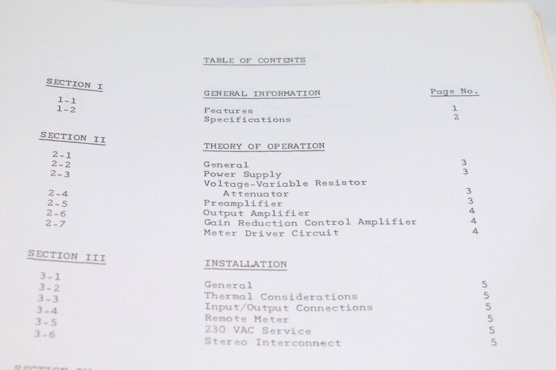 Urei 1176 LN operating instructions (No.6)