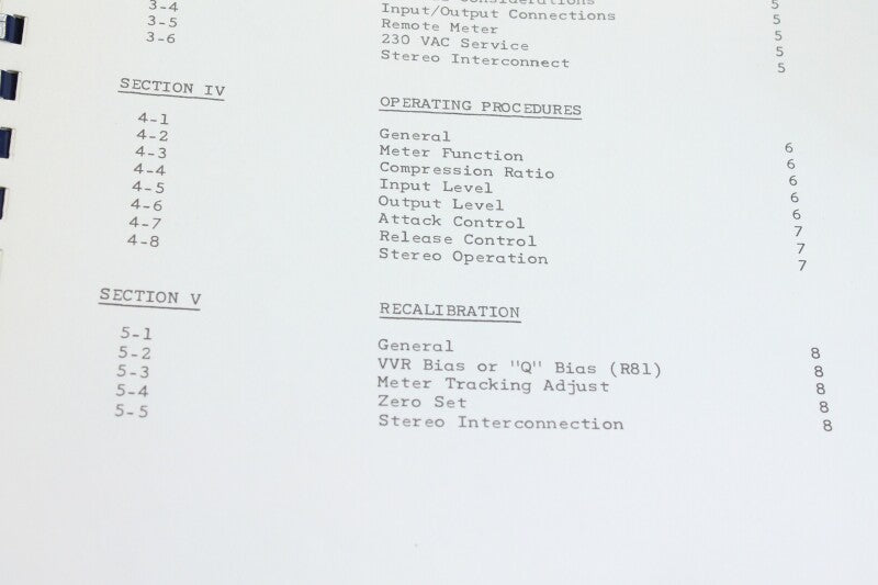 Urei 1176 LN operating instructions (No.6)