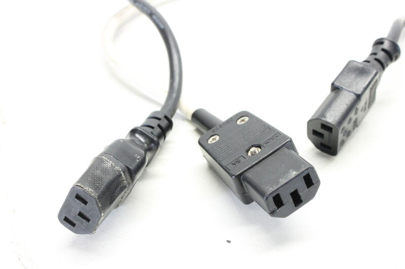 Various Lot with 3x (female) C13 to (male) C14 Cables in various lengths (no. 2)