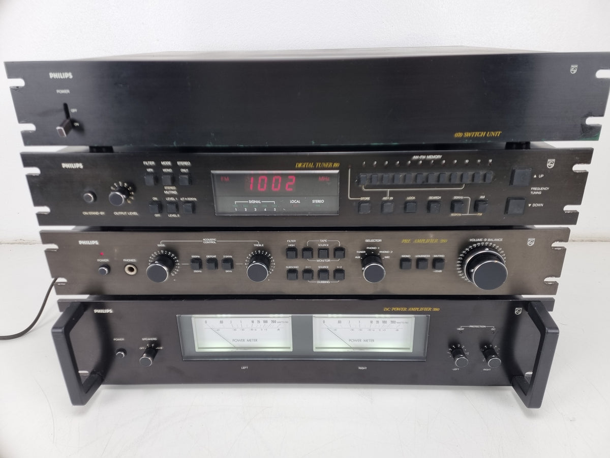 Philips 070 Switch Unit  - 180 TUNER - 280 Pre amp - 380 DC Power Amp -  Serviced set