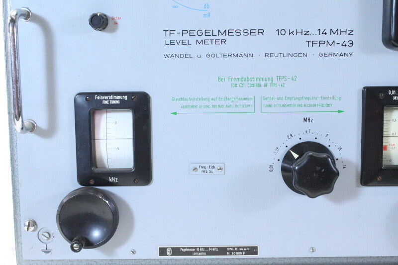 Wandel & Goltermann TFPM-43 TF-Pegelmesser Level Meter 10...14 MHz