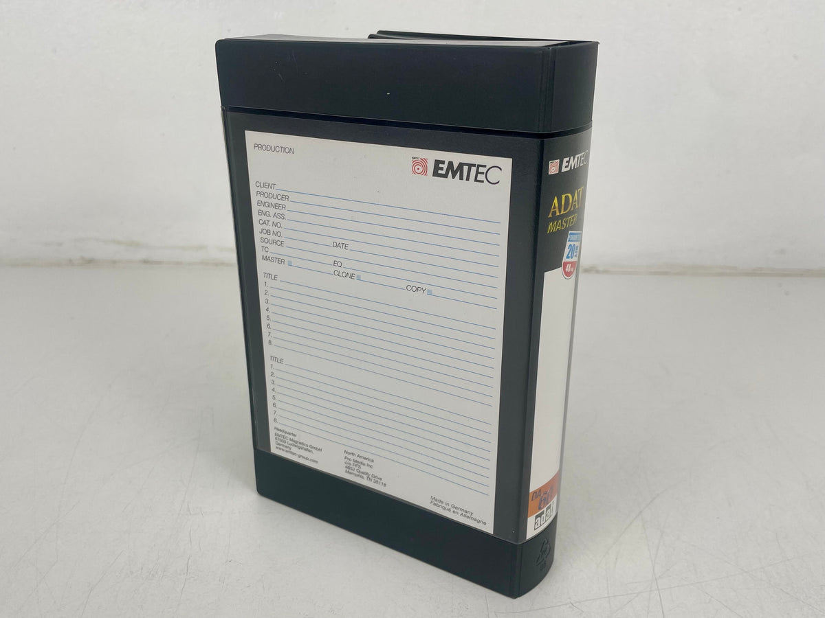 EMTEC ADAT Master DA 40 geformatteerde 20-bits 48 kHz digitale audiotape - Nieuw in verpakking