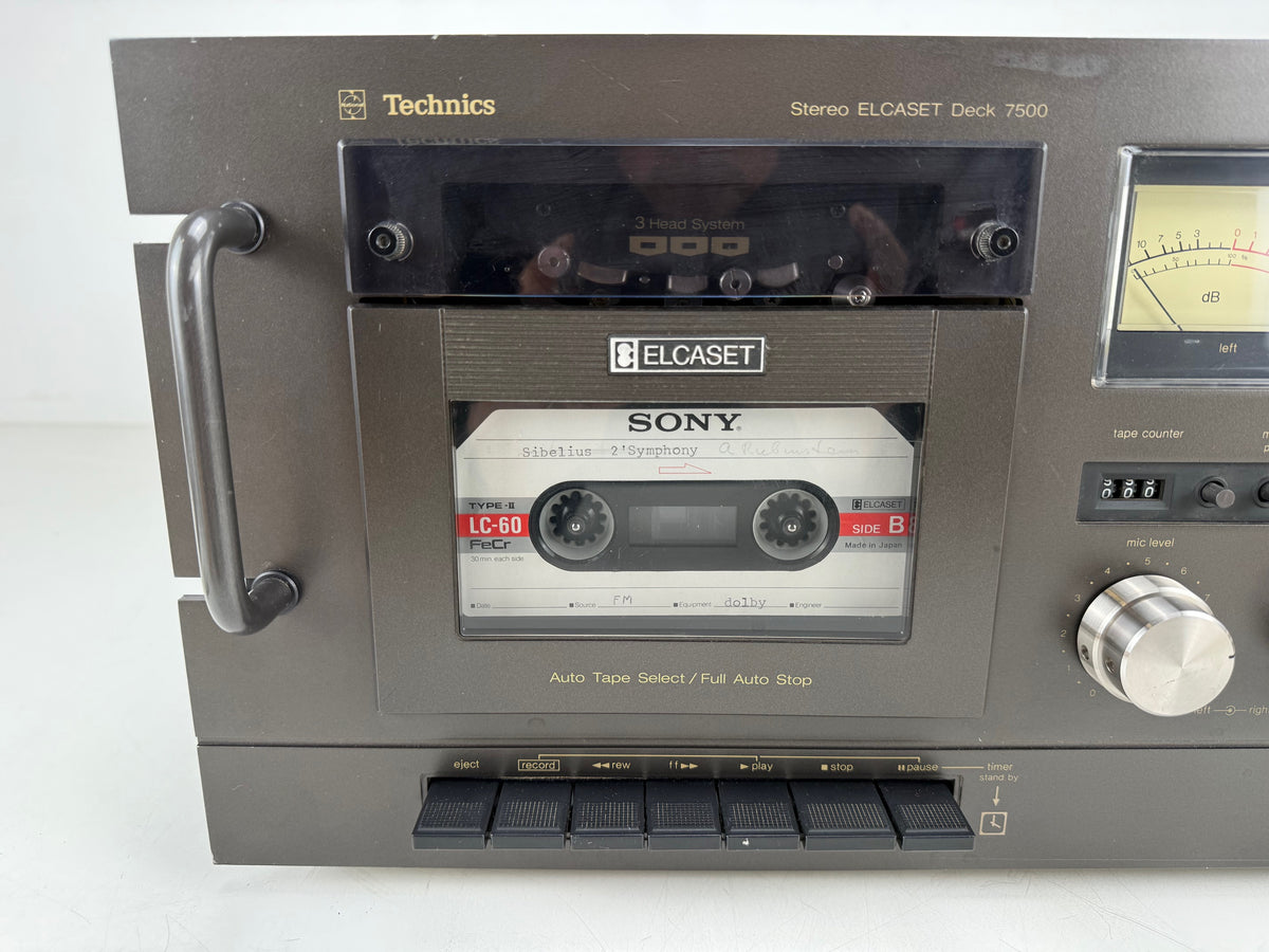 Technics RS-7500US 3-kops stereo Elcaset cassettedeck - Onderhoud/kalibratie uitgevoerd