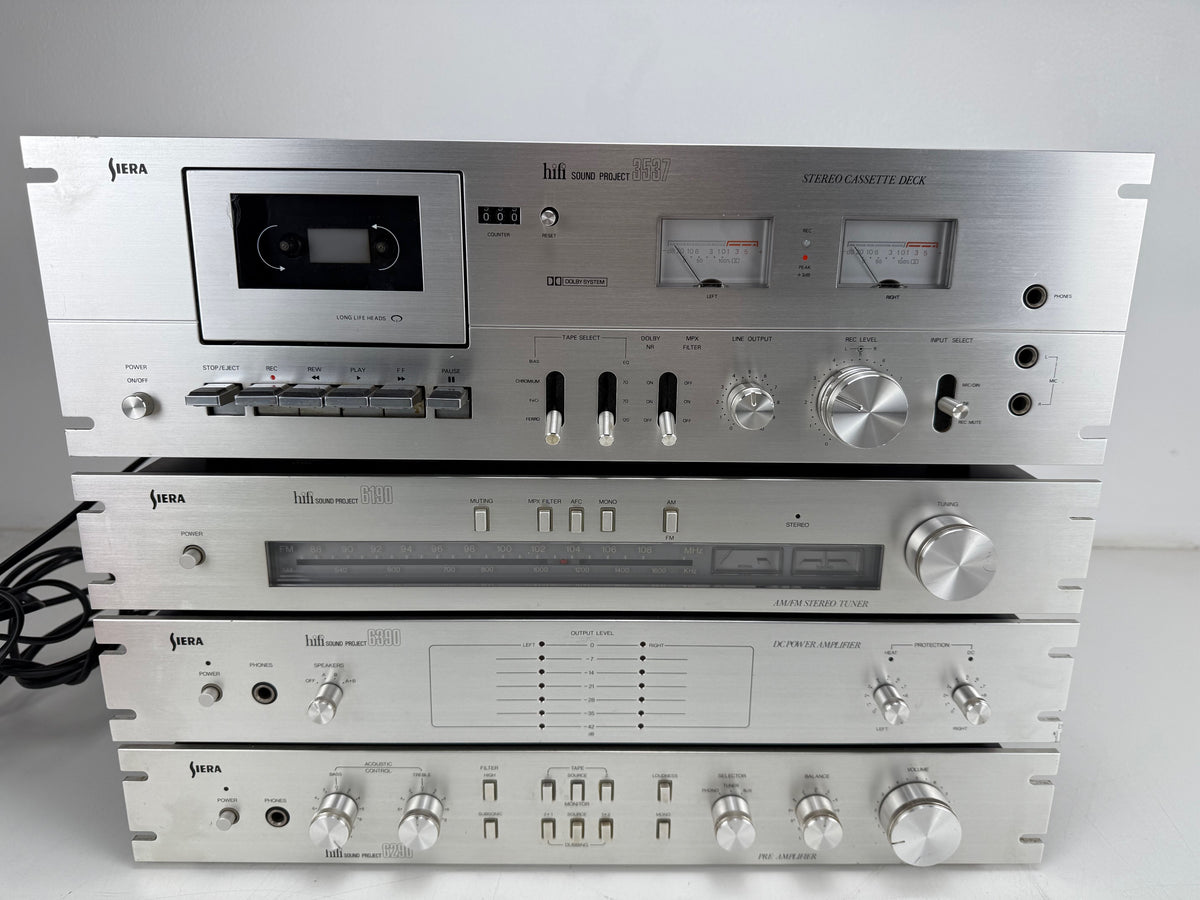 Siera HIFI Sound project Set - 3537 Deck / 6190 Tuner / 6290 Power  Amp/ 6390 Pre Amp