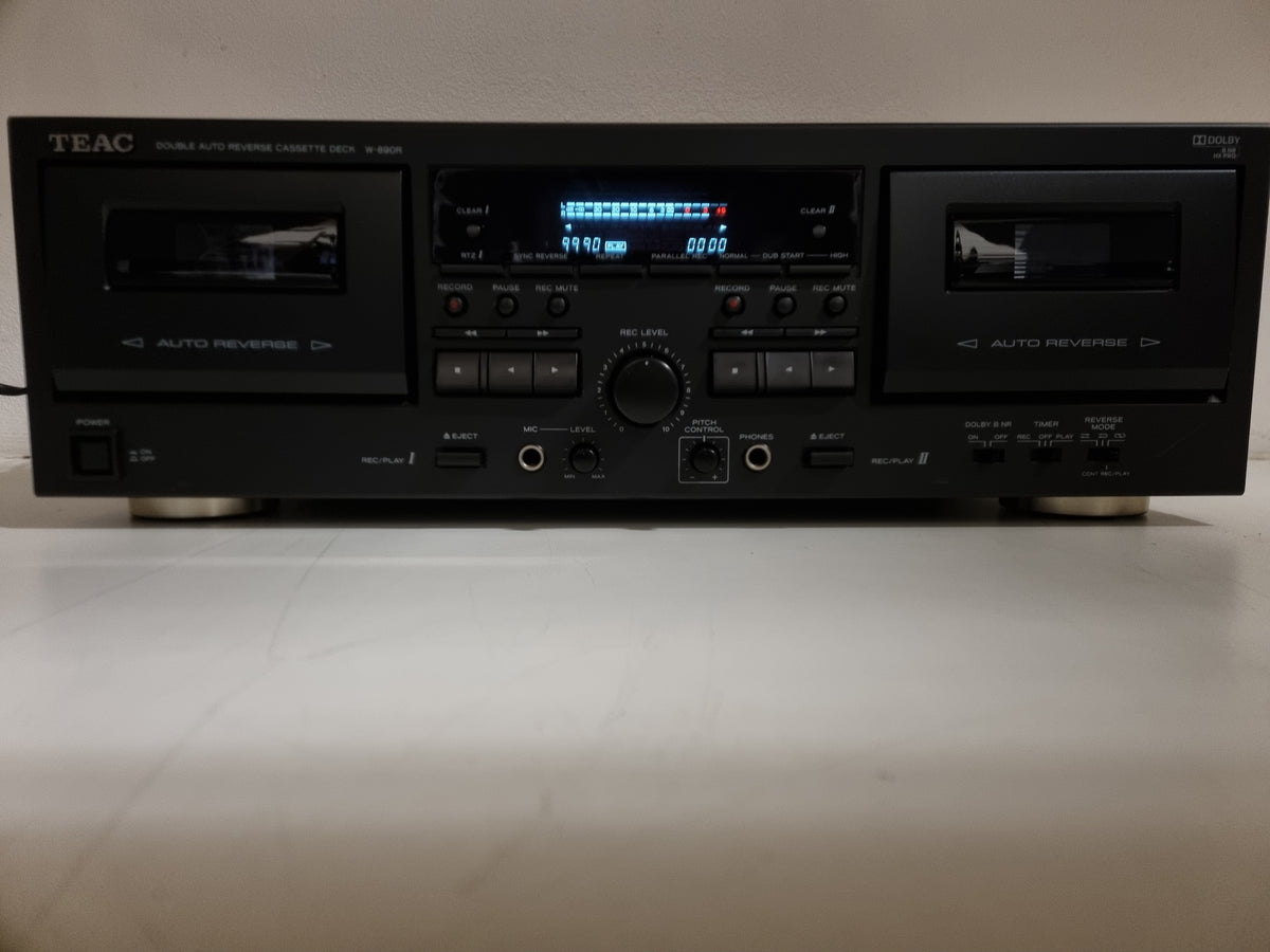 TEAC W-890R Dubbele cassettedeck met automatische omkeerfunctie - In zeer goede staat