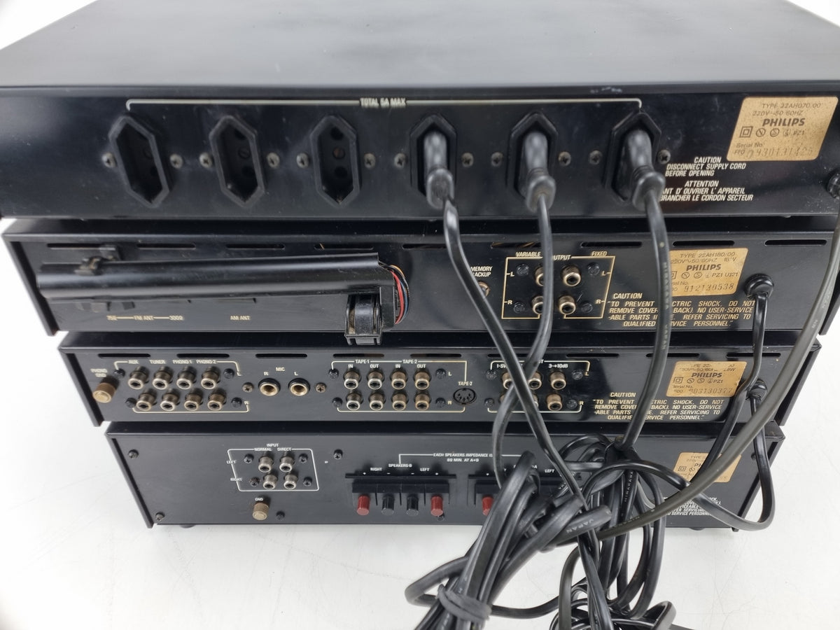 Philips 070 schakelunit - 180 tuner - 280 voorversterker - 380 DC-eindversterker - volledig nagekeken set