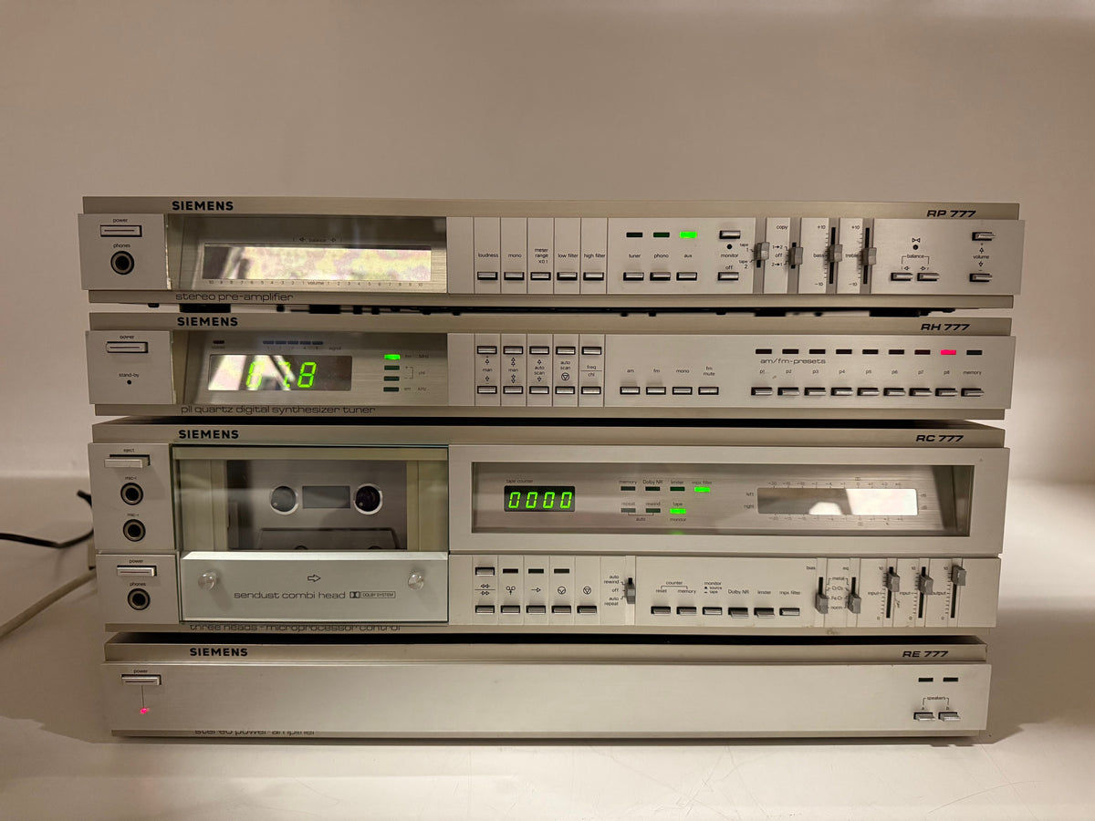 Siemens RP777 Pre-Amp / RH777 Tuner / RC777  Cassette Deck / RE777 Power Amp