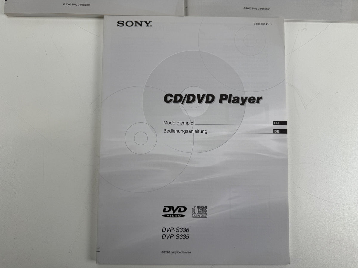 Sony DVP-S335 cd/dvd-speler - Originele handleidingen